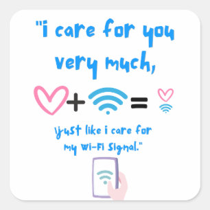 WIFI QUOTE SQUARE STICKER