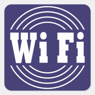 wifi sign square sticker