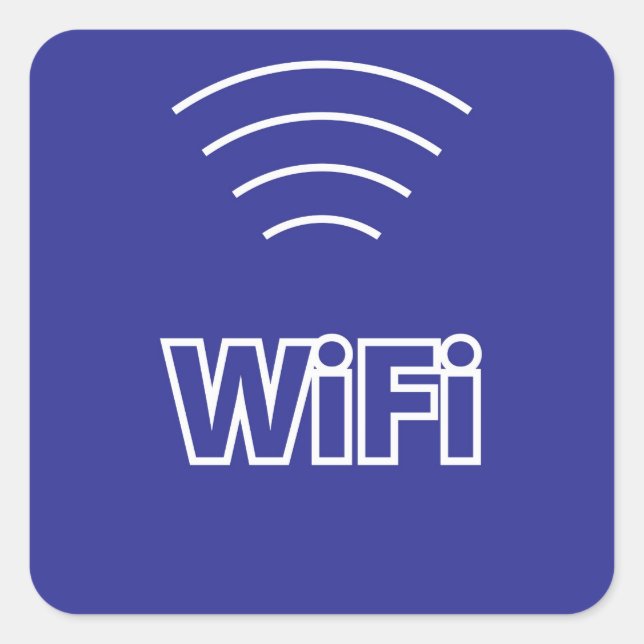 WiFi Sign Square Sticker (Front)
