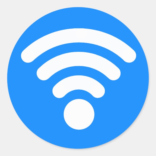 Wifi Symbol Classic Round Sticker (Front)