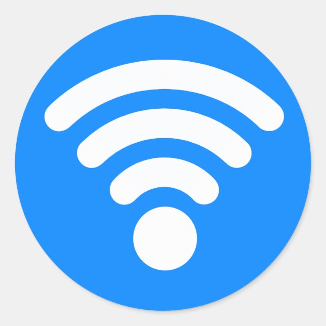 Wifi Symbol Classic Round Sticker (Front)