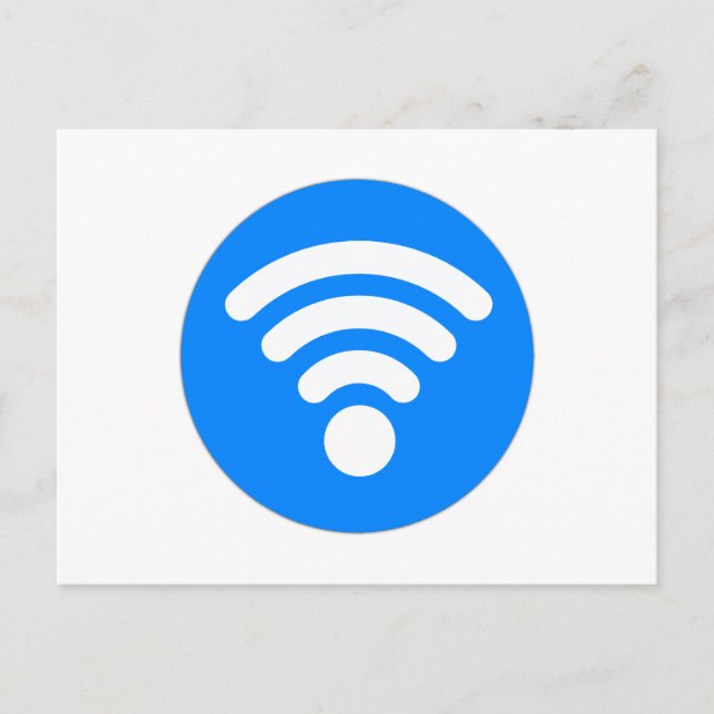 Wifi Symbol Postcard (Front)