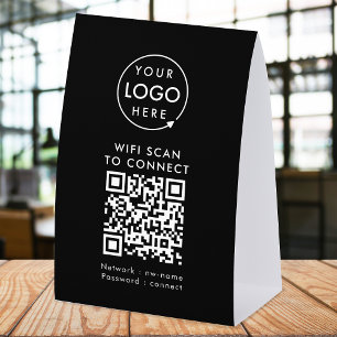  WiFi Table Tent   Network QR Paper Tabletop Sign