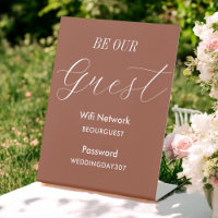 WiFi Terracotta Be Our Guest Wedding Brown