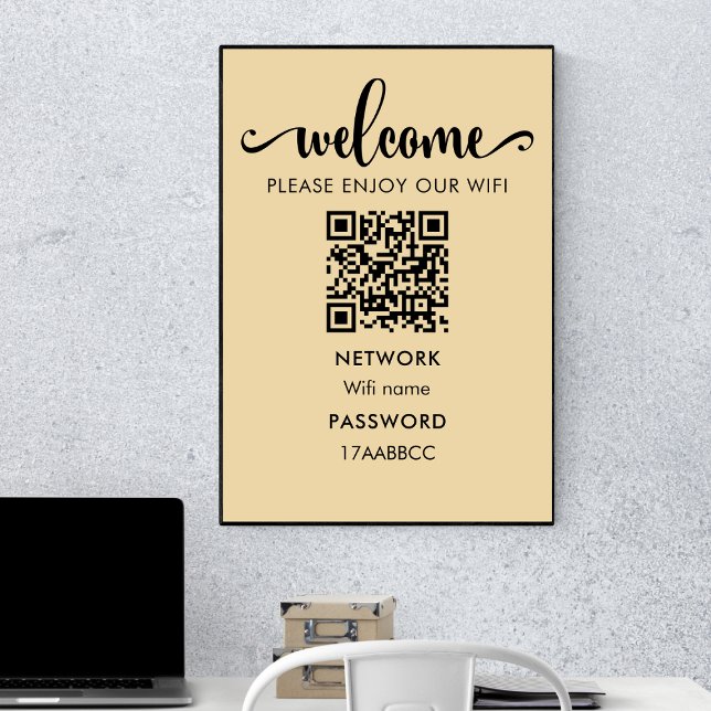  WIFI Welcome QR Code | Please Enjoy Our Wifi Poster (Creator Uploaded)