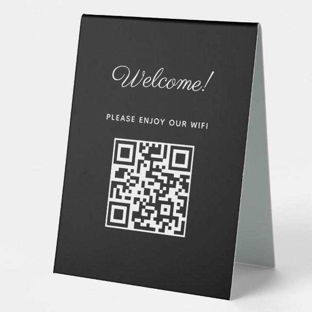 WIFI Welcome Sign with QR Code  (Front)