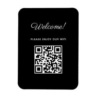 WIFI Welcome Sign with QR Code Magnet