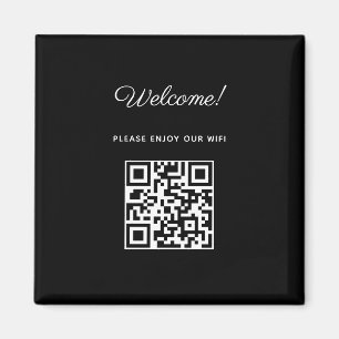WIFI Welcome Sign with QR Code Magnet