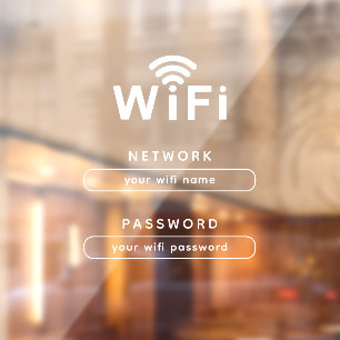 WiFi Window Cling for Office & Storefront