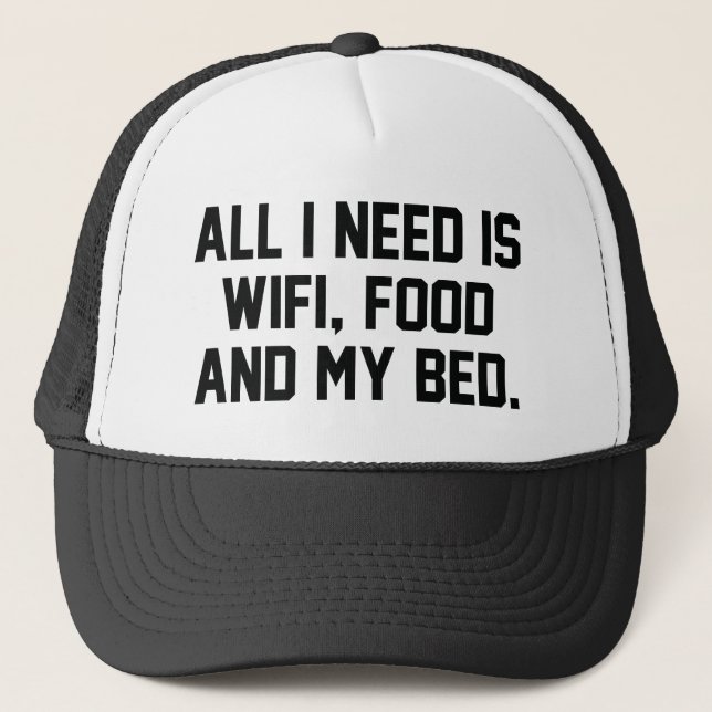 WifiFoodBed1A Trucker Hat (Front)