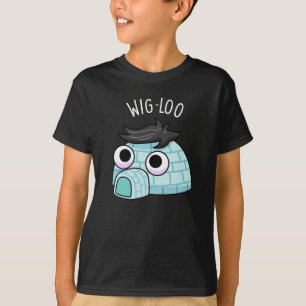 Wig-loo Funny Igloo Pun Dark BG T-Shirt