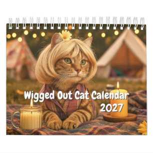 Wigged out Cat Calendar