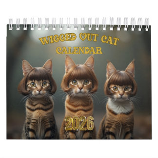 Wigged out Cat Calendar