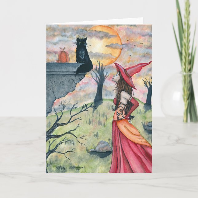 Wiggles and the Witch Greeting Card (Front)