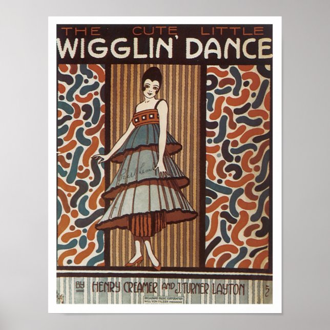 Wigglin' Dance Vintage Songbook Cover Poster (Front)