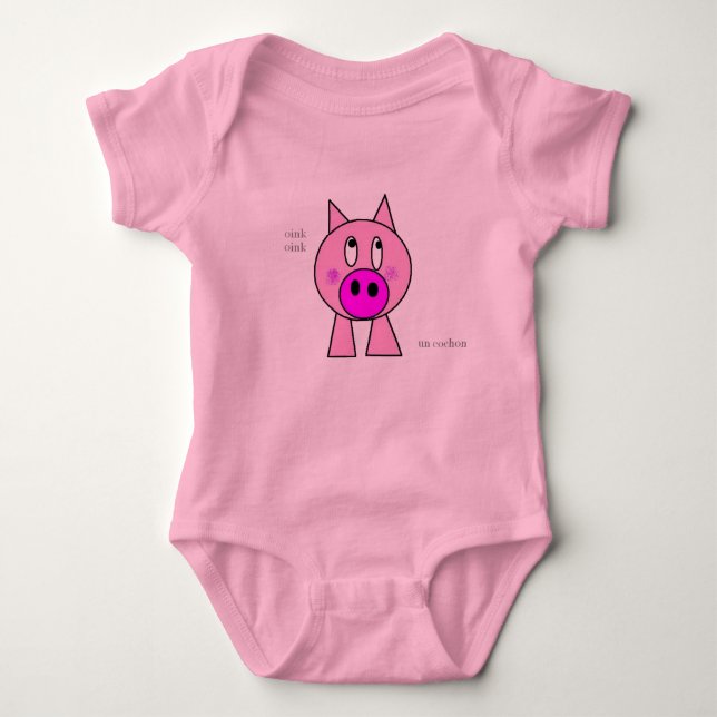 Wiggly Piggly Baby Bodysuit (Front)