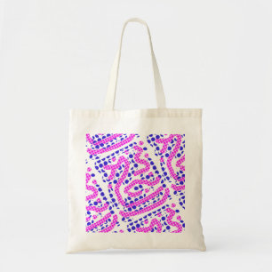 wiggly pink/ blue polka dots Thunder_Cove Tote Bag