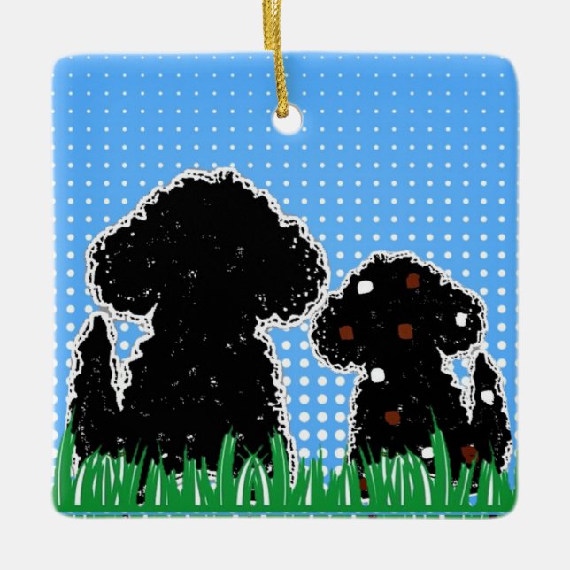 WiggyDogs Ceramic Ornament (Front)