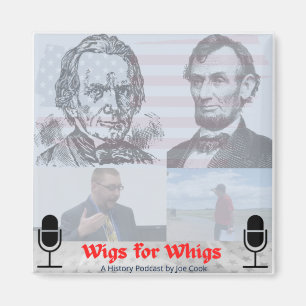 Wigs for Whigs logo magnet