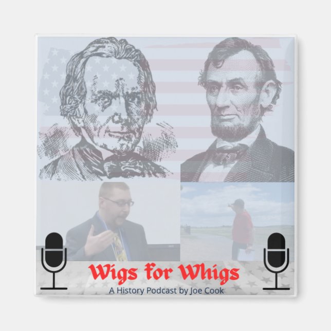 Wigs for Whigs logo magnet (Front)