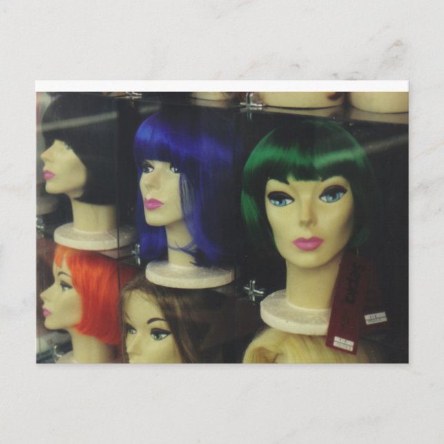 Wigs  in a Los Angeles Store Postcard (Front)