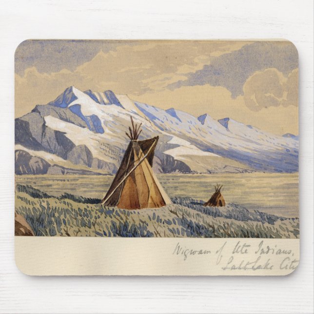 Wigwam of Ute Indians, Salt Lake City Mouse Mat (Front)