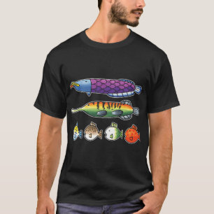 Wii Sports Fishing Fish Species Illustration T-Shirt