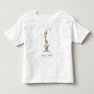 WiILD CHILD Jungle Safari Animals Toddler T-Shirt