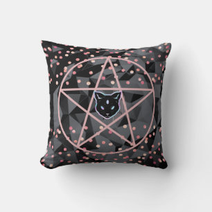 WiizyWitch Magic Witch Cosmic Cat Pentacle Magick Cushion