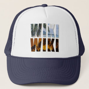 "Wiki-Wiki"  Trucker cap with Hawaiian Print