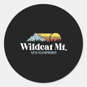 Wilat Mountain, New Hampshire, Ski Slopes Snowboar Classic Round Sticker