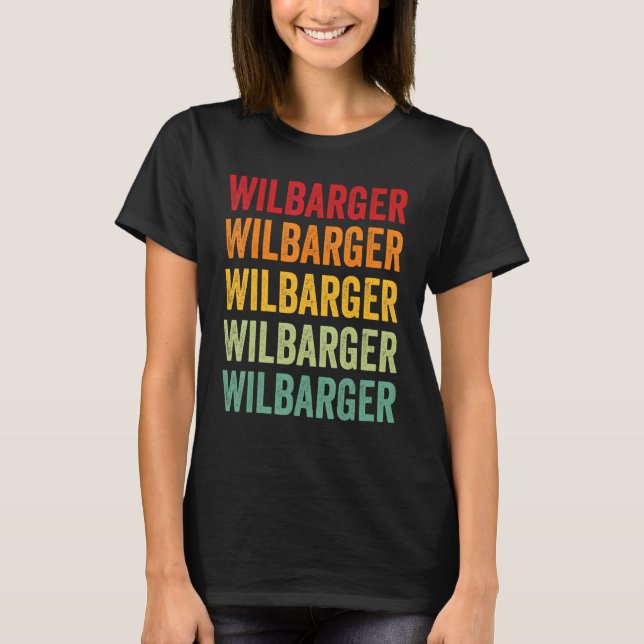 Wilbarger County Texas Rainbow Text Design T-Shirt (Front)