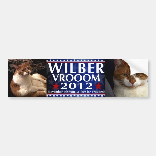 Wilber for President Bumper Sticker (Front)
