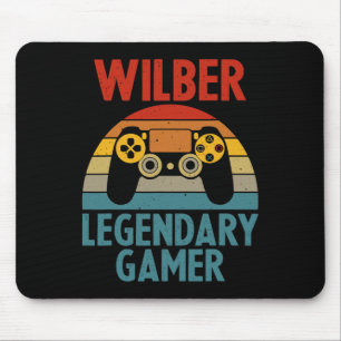 Wilber Gift Name Personalized Funny Gaming Geek Bi Mouse Mat