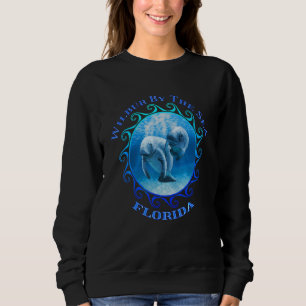 Wilbur By The Sea Florida Vacation Swimming Manate Sweatshirt