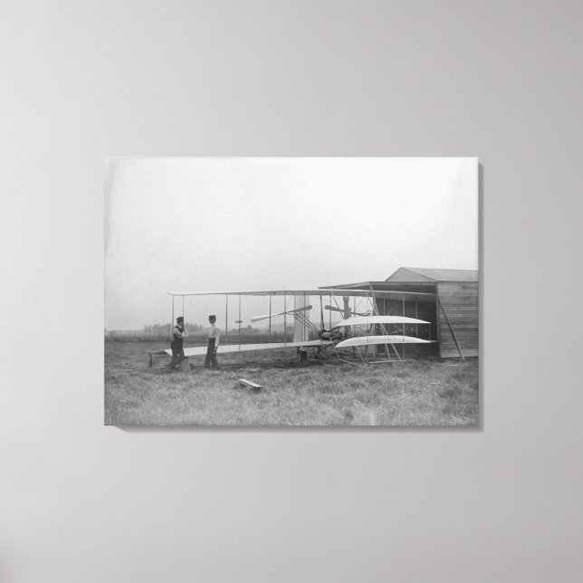 Wilbur & Orville Wright in 2nd powered machine Canvas Print (Front)
