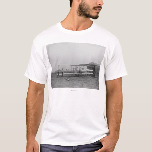Wilbur & Orville Wright in 2nd powered machine T-Shirt (Front)