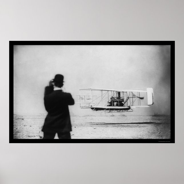 Wilbur Wright Aeroplane Flight 1909 Poster (Front)