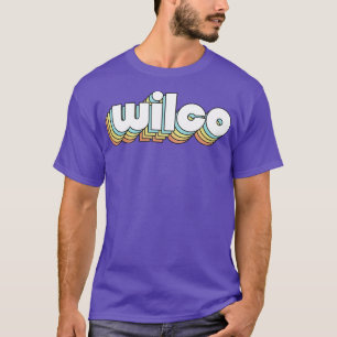 Wilco Retro Rainbow Typography Faded Style T-Shirt