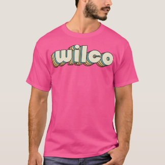 Wilco Retro Rainbow Typography Style 70s T-Shirt