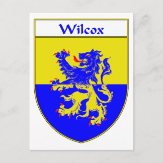 Wilcox Coat of Arms/Family Crest Postcard