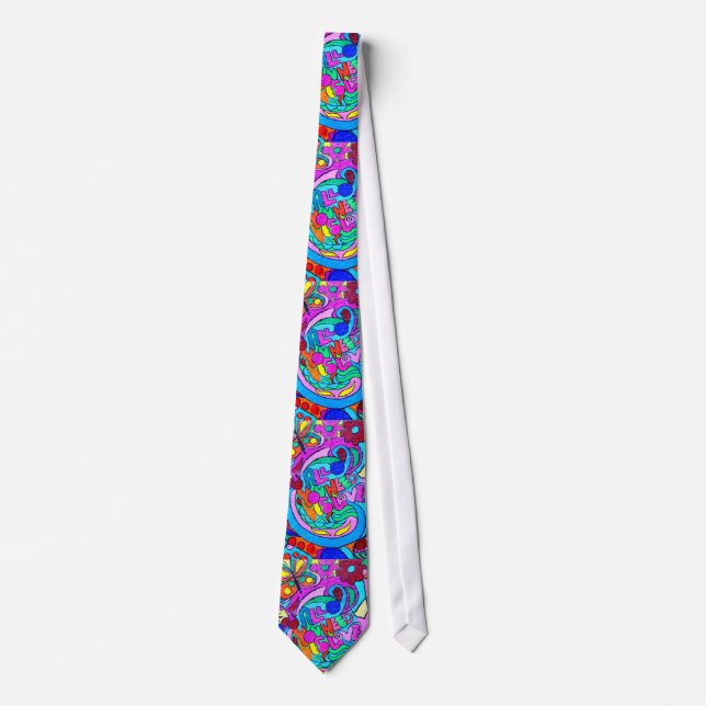 wild 70's love colours tie (Front)