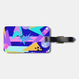 Wild 80's Pattern Suitcase Tag