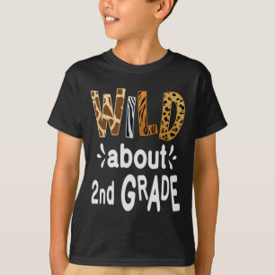 Wild About 2nd Grade Welcome Byck To School First T-Shirt