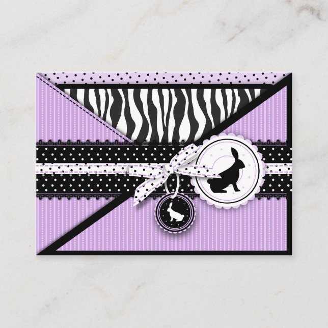 Wild About Bunnies Reminder Notecard (Front)