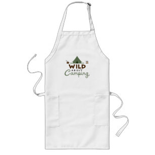 Wild About Camping Design Long Apron