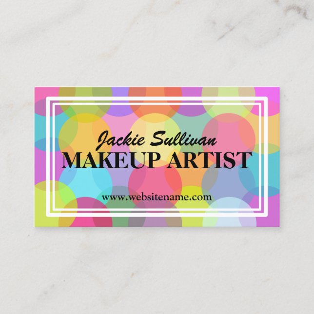 Wild About Colour Makeup Artist Business Card (Front)