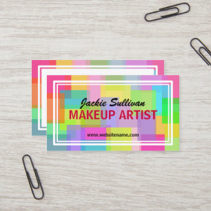 Wild About Colour Makeup Artist Business Card