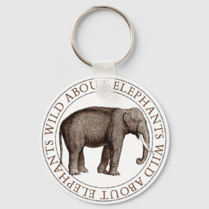 Wild About Elephants Key Ring