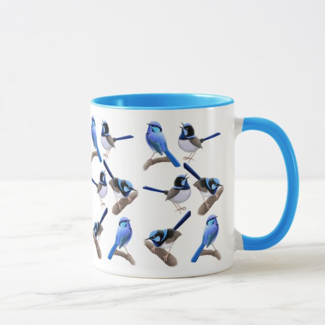 Wild About Fairy Wrens Ringer Mug (Right)